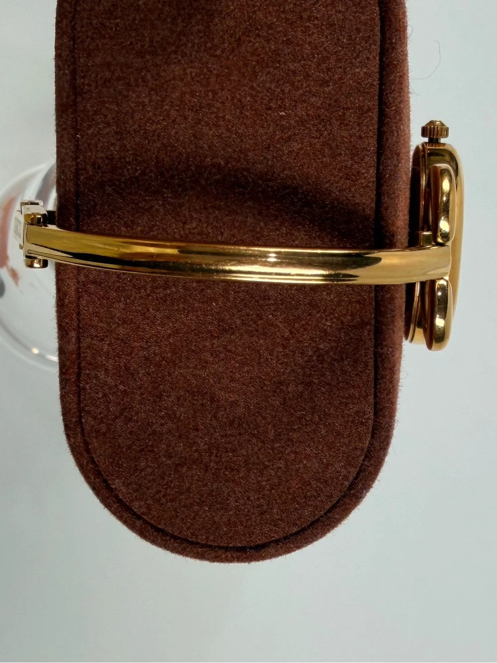 Gucci Gold-Tone Bracelet / Bangle Watch with Black Dial